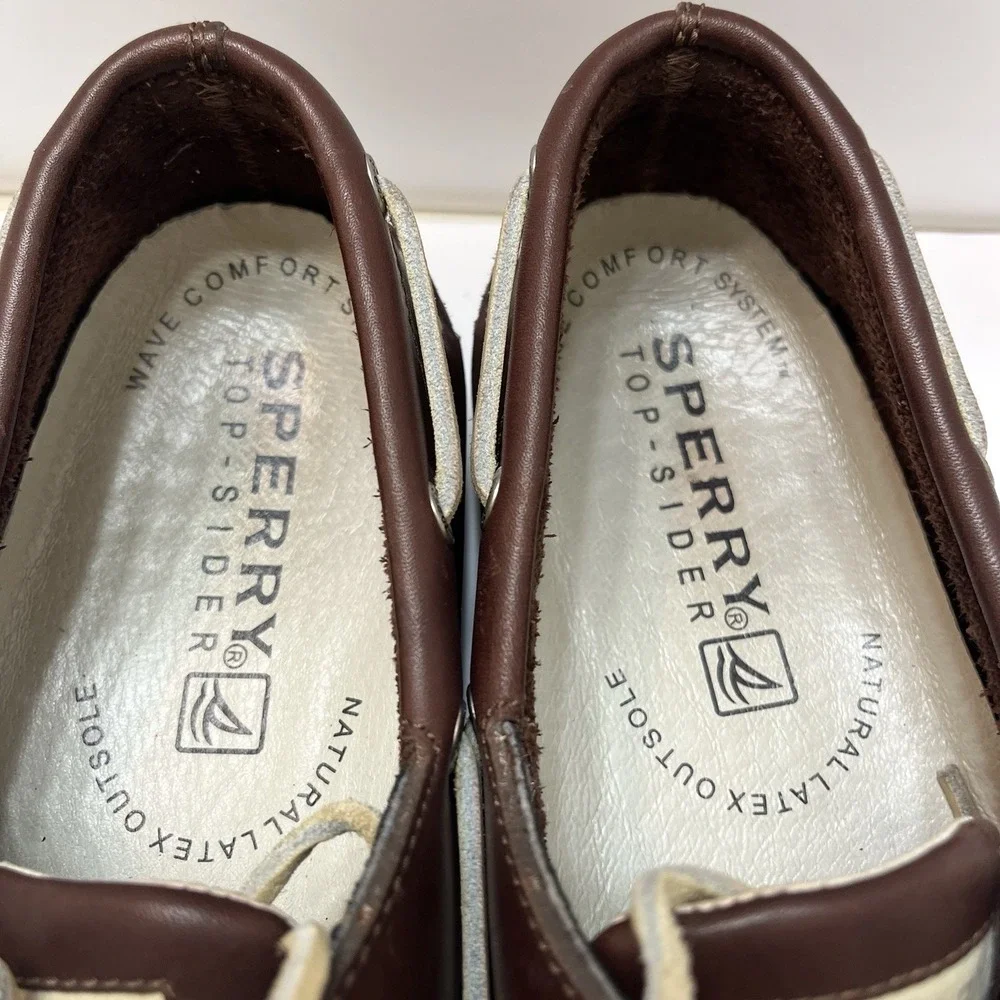 Sperry Authentic Original Two-Eye Leather Boat Shoes Dark Brown Men's 10 Classic